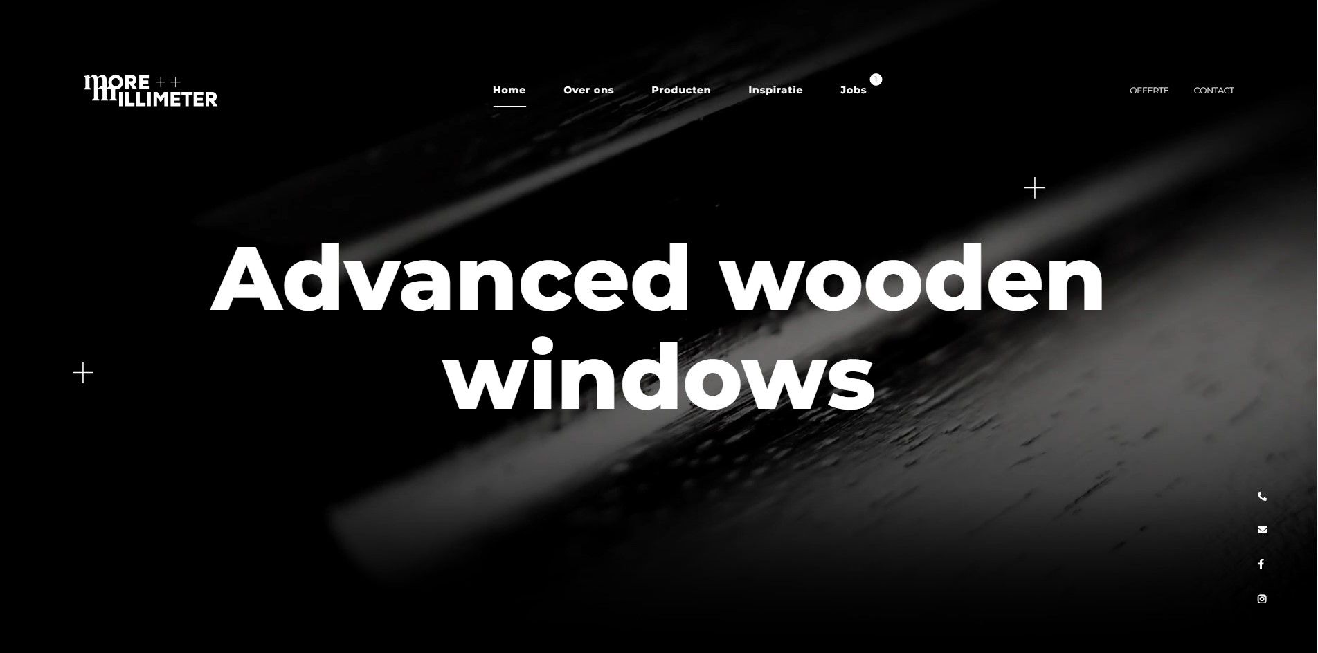 A dark themed website with little play on the hero section and bold typography.