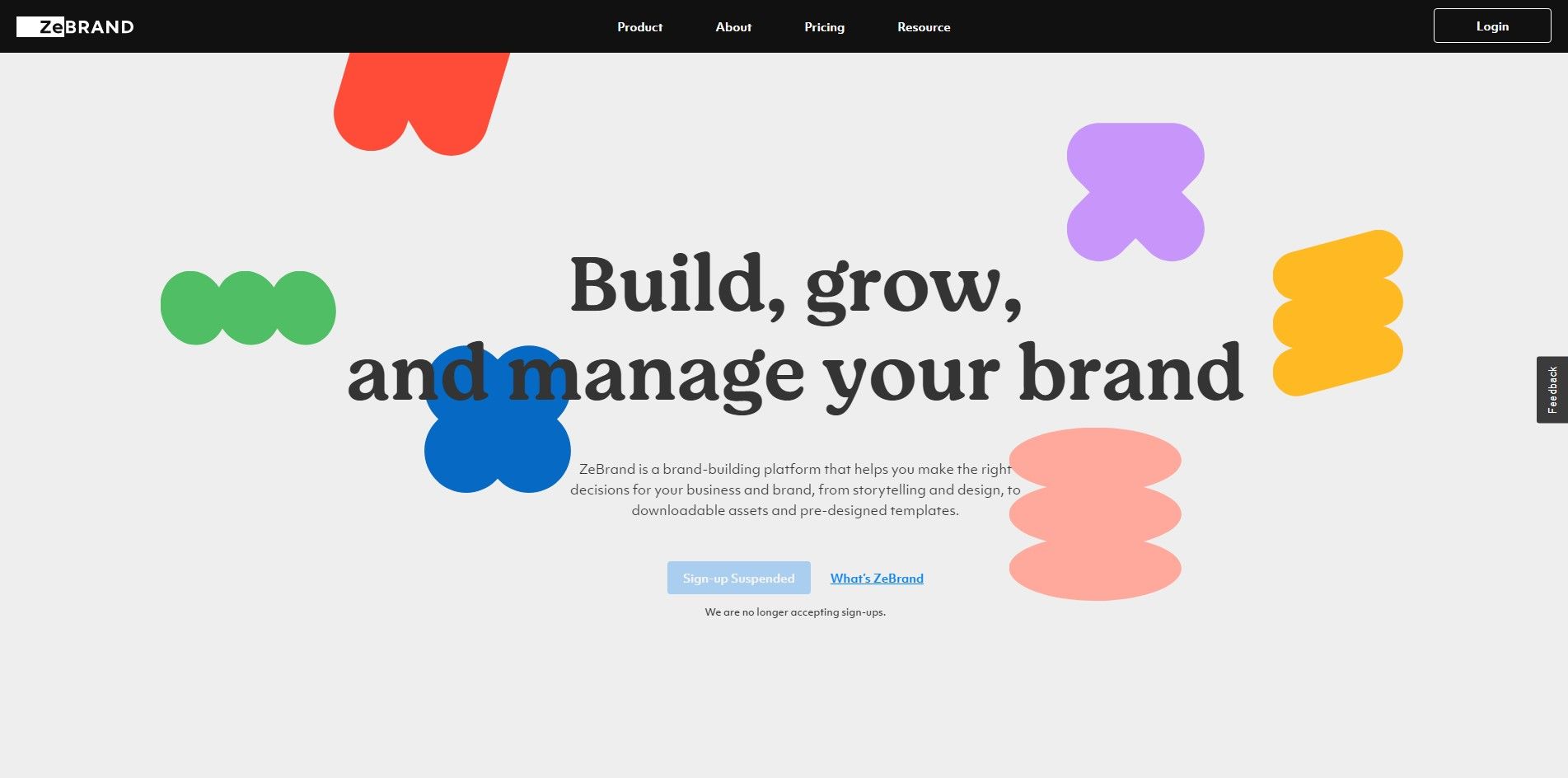 Zebrand website screenshot featuring their colorful landing page.